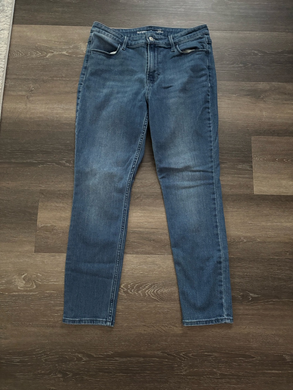 Old Navy Women's Dark Blue High Rise Super Skinny Jeans